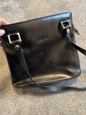Gianni Conti Black Leather Handbag Shoulder Bag