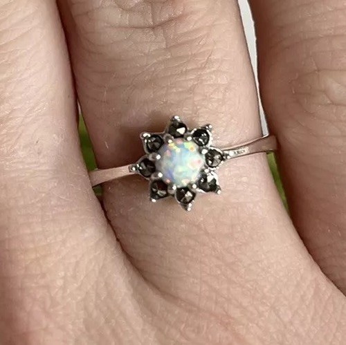 Fire opal marcasite gemstone - fire,