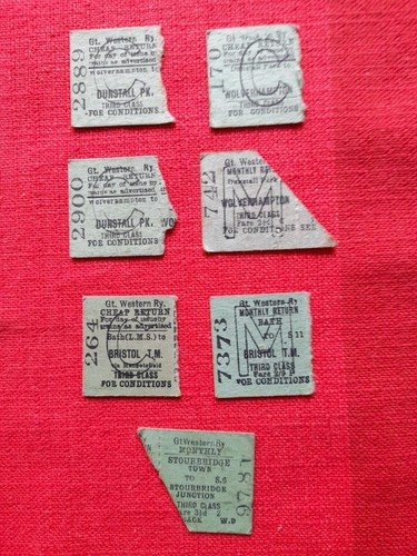 Gwr railway tickets 3rd - gwr,