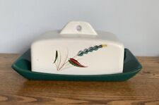 Denby Greenwheat Butter Dish Lidded - Rectangular