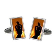 Fire lady cufflinks sonia - cufflinks, by