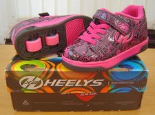 Heelys Dual Up X2 Hot Pink UK Size 12 Kids Childrens Roller Skate Shoes Trainers