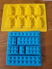 2 Silicone Lego Moulds Bricks And Figures Used