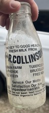 Nice Collinson, Bellman Farm, Clitheroe 1970’s Half Pint Milk Bottle