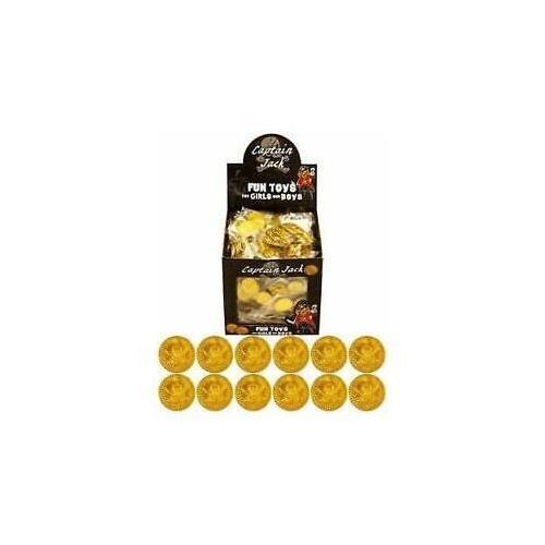 Plastic gold pirate coins - plastic,