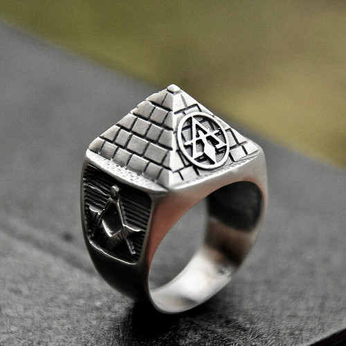 New masonic ring sterling - ring,
