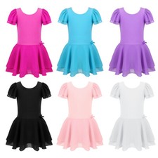 Kids Girls Short Sleeve Ballet