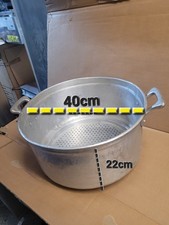 Large aluminium catering commercial kitchen colander &  conical strainer 40  cm 