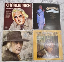 CHARLIE RICH Job Lot of FOUR Country Music Vinyl LP Records Excellent Condition