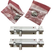 2 Pack Of Slide Bolts Bathroom Toilet Shed Door Lock Catch Small Approx 9CM