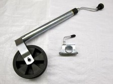 Heavy Duty Caravan Jockey Wheel & Clamp 48MM (Nose Weight Gauge Trailer Handle)