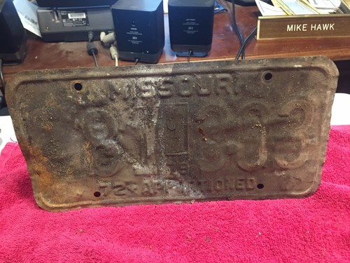 1979 missouri license - 1979, plate