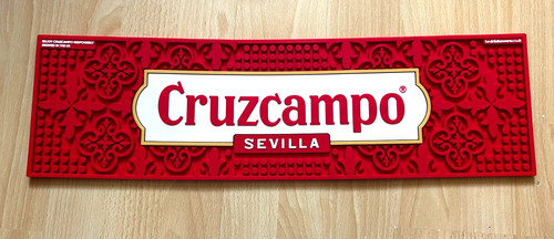 Cruzcampo beer rubber bar - beer,