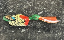 Vintage Duck Brush and Shoe Horn Wooden Colorful 10"