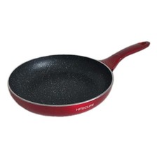 Hiteclife Non-Stick Frying Pan – Red Aluminium Granite Coated Skillet 24cm