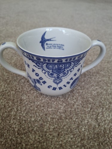 Blue and white christening - and, mug