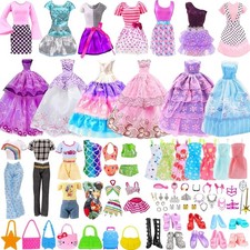 56Pcs Doll Clothes Outfit for