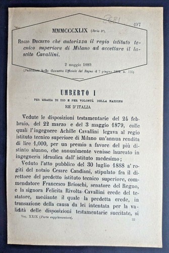Milan royal decree authorizes - milan-royal,