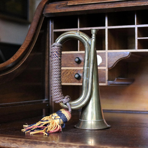 Antique brass military - military, bugle