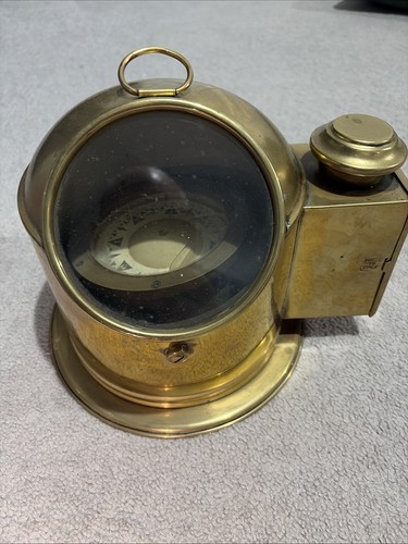 Vintage brass ships binnacle - ships,