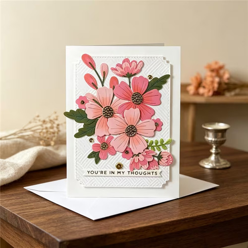 Florals foliage cardmaking - &,