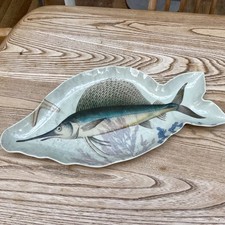 Unusual M&S Melamine Nautical Range Marlin Fish Tray Picnic Kitchen Exc 420mm  