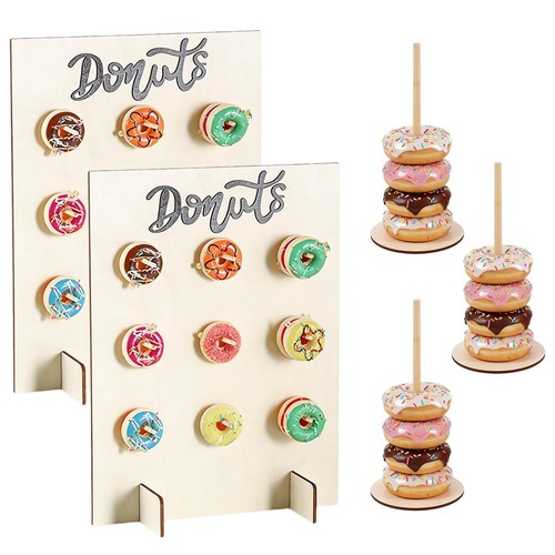 Pcs wood donut - 5, set
