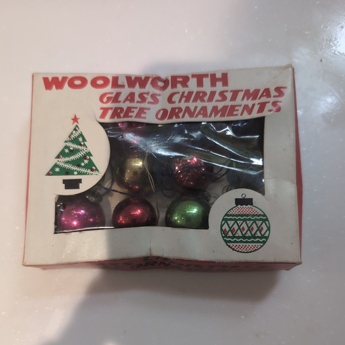 Box vintage woolworths glass - vintage,