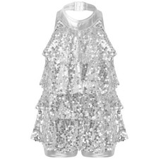 Girls Shiny Latin Dance Dress
