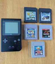 Original Gameboy Pocket Handheld Console in Black + 5 Games