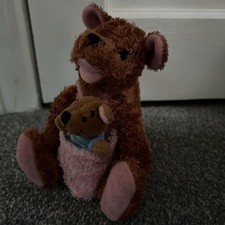 Disney Winnie The Pooh Kanga & Removable Roo Soft Toy Excellent Cond RARE