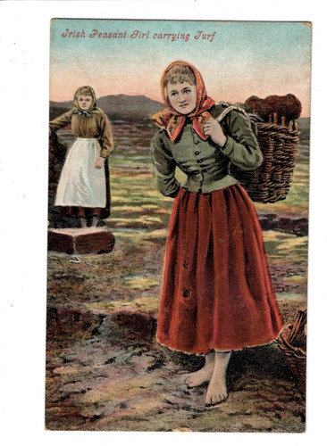 Irish peasant girl carrying - girl,