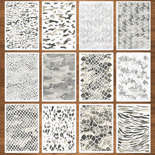 12 Pcs Camo Print Stencils