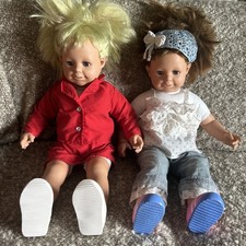 2 Large Dolls Smoby / Picco 2004 Soft Body with Clothes