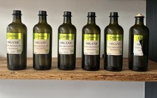 6x Carapelli Green Glass Olive