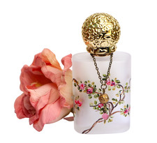 Large Frosted Glass Perfume