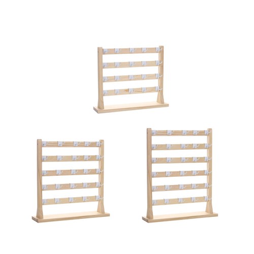 Wooden earring display - wooden,