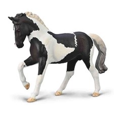 CollectA Warmblood Stallion (Black Tobiano) - Hand finished Horse Toys & Figures