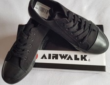 AIRWALK Girls Boys Black Junior School Trainers Shoes New Kids RRP £40 UK Size 6