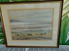 Large Framed Watercolour of Landscape signed A J Cartmel Crossley