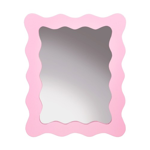 Pink wavy mirror - wavy,