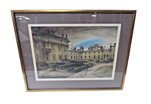 Large signed pen wash 1956 - signed,