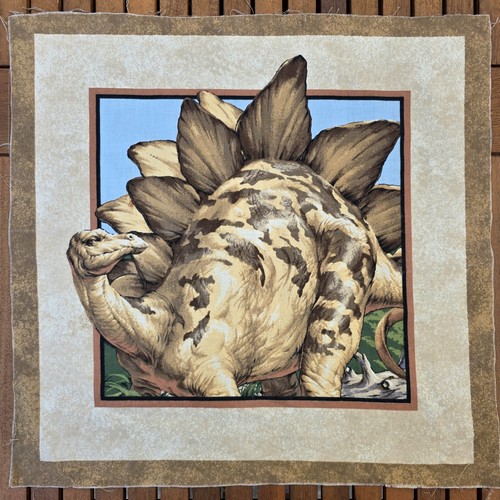 Vintage dinosaur cotton fabric - vintage,