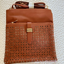 Nathalie Andersen Cutwork Tan Bag BNWT. (X)