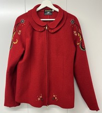 Norlender Cardigan Red Wool