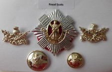 Cap & Collar Badges, Buttons - The Royal Scots R SCOTS