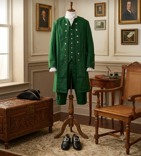 Men colonial green - men's, coat