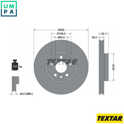 Brake disc 92159205 for - brake,