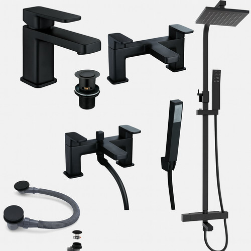 Bathroom modern square black - modern,