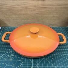 Cast Iron Orange Shallow Cast Iron Casserole Dish